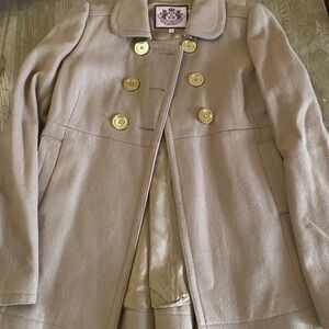 Juice Couture Women's Tan Double-Breasted Coat
